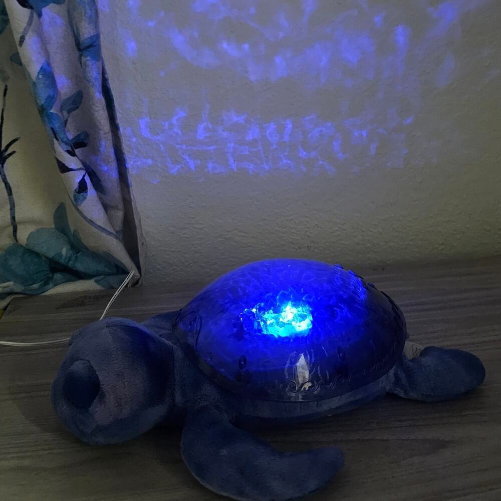 Cloud B Comforting Nightlight Ocean Projector Tranquil Turtle Blue WORKS plush